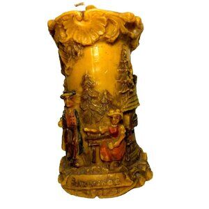 Johann Gunter Walldurn Baden Carved Wax Candle Germany Schwarzwald Mushroom 8"